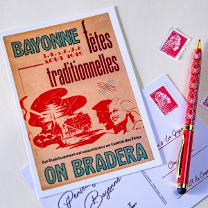 1949 carte postale des fêtes de bayonne