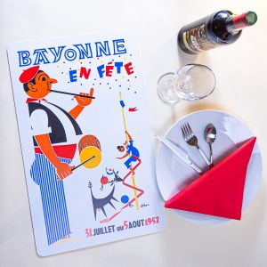 1957 Set de table fêtes de Bayonne