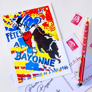 1964 carte postale des fêtes de Bayonne