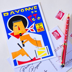 1975 carte postale des fêtes de Bayonne