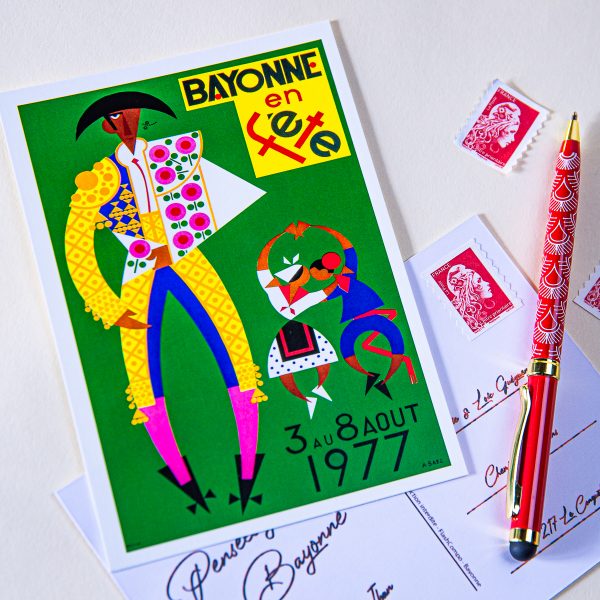 1977 carte postale des fêtes de Bayonne
