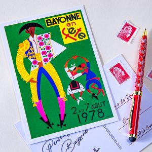 1978 carte postale des fêtes de Bayonne