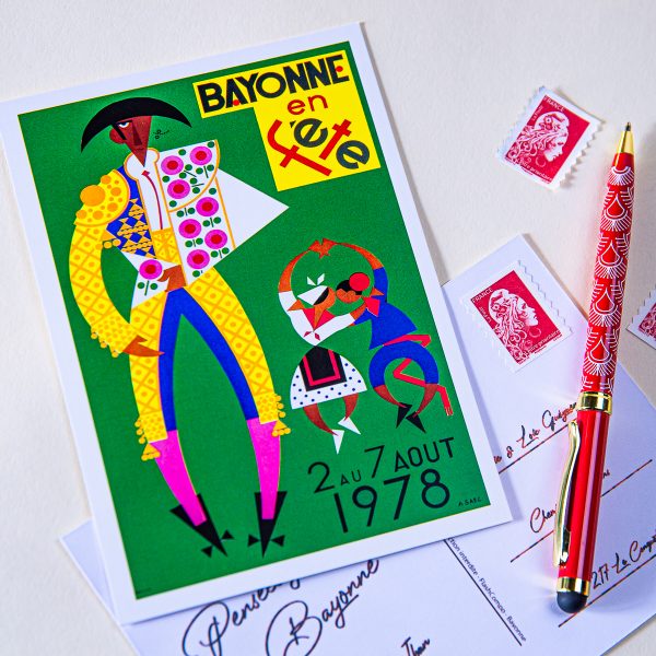 1978 carte postale des fêtes de Bayonne