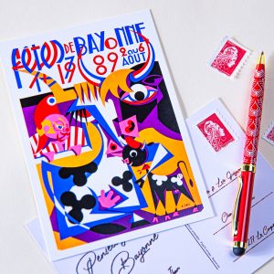 1989 carte postale des fêtes de Bayonne