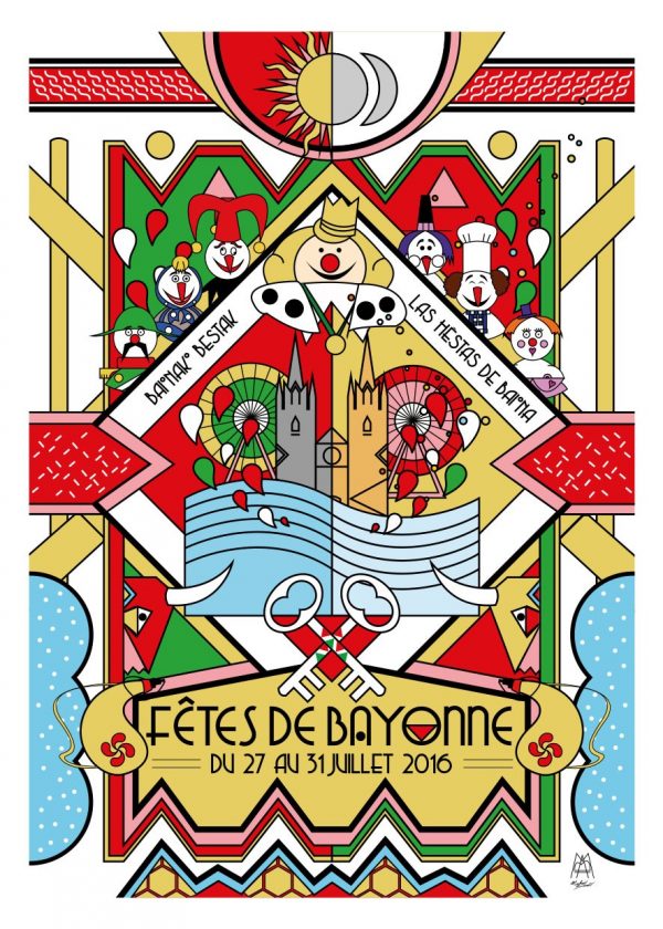 Affiche fêtes de Bayonne 2016