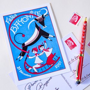 hiver 2001 - 2002 Carte postale Fêtes de Bayonne